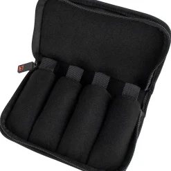 Protec Protec Trumpet Mouthpiece Nylon Pouch with Zipper Closure, 4-Piece Silver