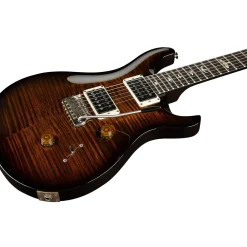 PRS Custom 24 Carved Figured Maple Top With Gen 3 Tremolo Solidbody Electric Guitar Black Gold Burst