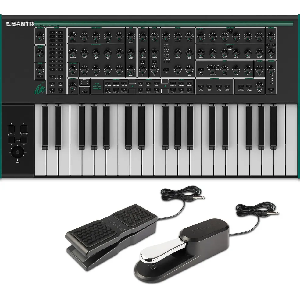 PWM Instruments Mantis Hybrid Synthesizer Keyboard With Universal Sustain and Expression Pedal