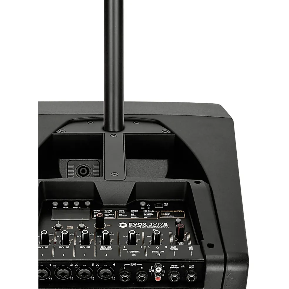 RCF EVOX JMIX8 Line Array PA System With 8-Channel Mixer, Black