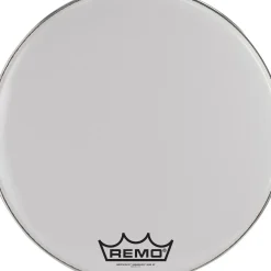 Remo Ambassador Smooth White Bass Head With Crimplock Collar White 16 in.