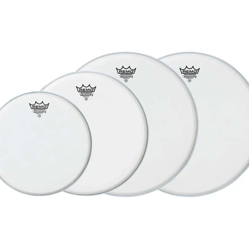 Remo Ambassador X Fusion Drumhead Pack, Buy 3 Get a Free 14 Inch Head