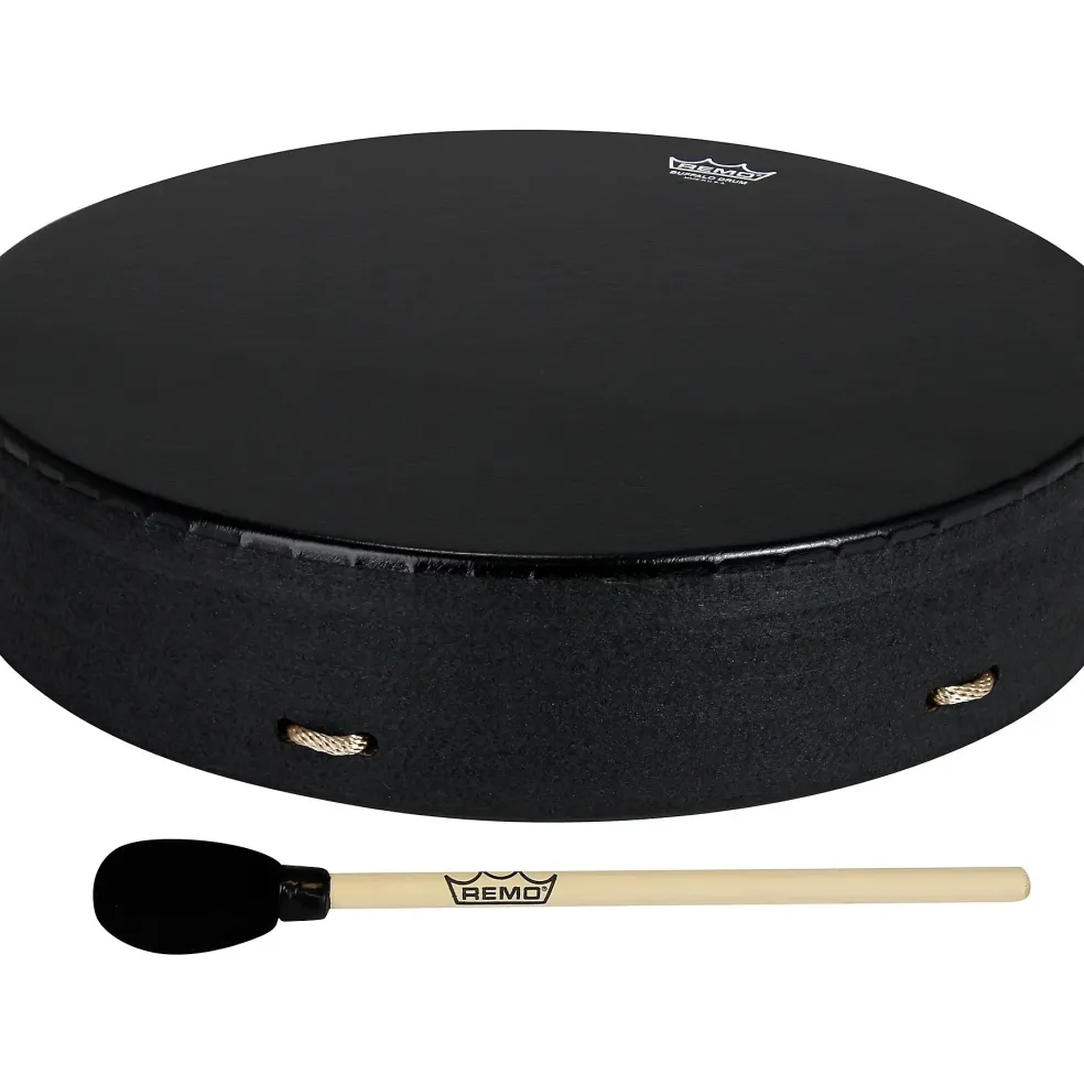 Remo Bahia Bass Buffalo Drum Black Earth 16x3.5 Inch