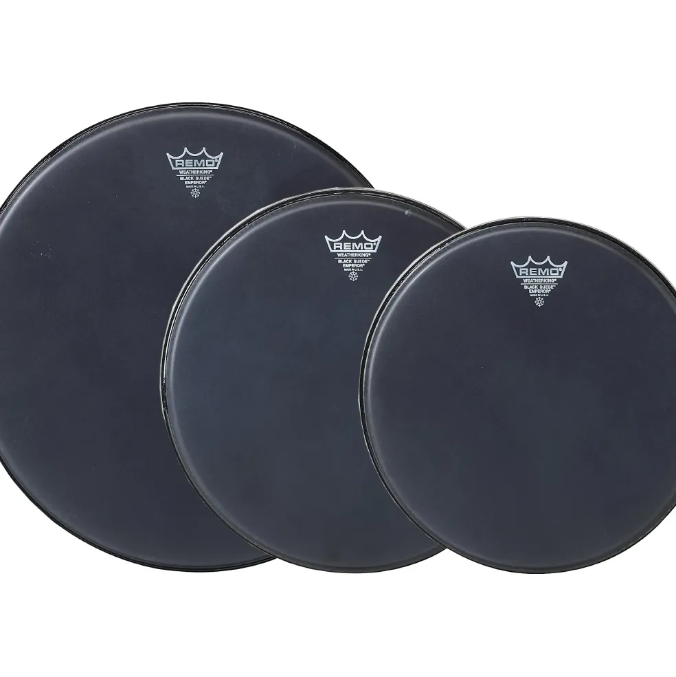 Remo Black Suede Emperor Fusion Tom Pack