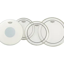 Remo Clear Pinstripe Pro Pack With Free 14" Controlled Sound X Snare Head 12, 13, 16