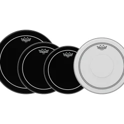 Remo Ebony Pinstripe Standard Pro Pack With Free 14" Coated Pinstripe Snare Drum Head