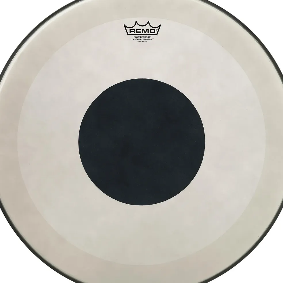 Remo Powerstroke 3 Coated Bass Drum Head With Black Dot 18 in.