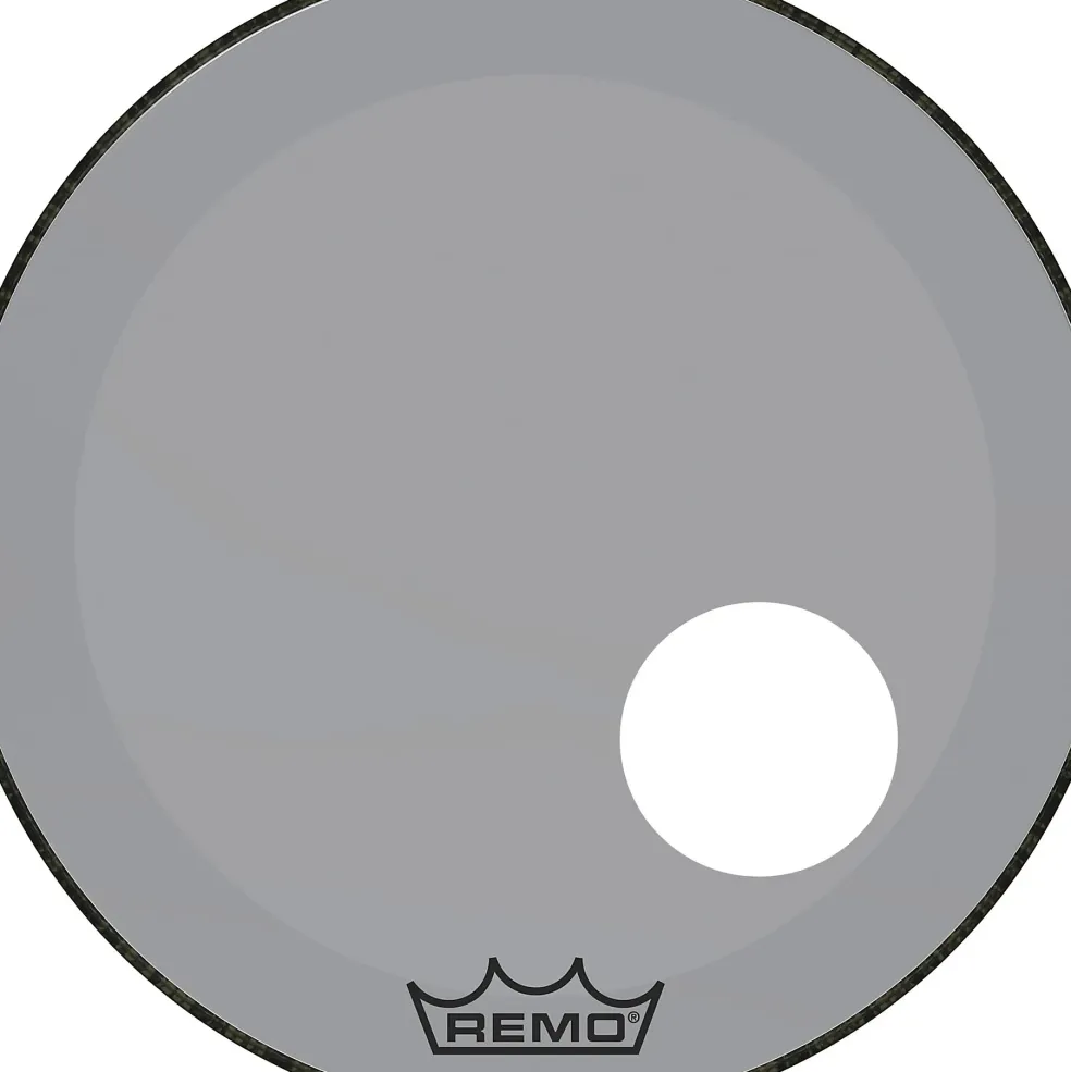 Remo Powerstroke P3 Colortone Smoke Resonant Bass Drum Head With 5" Offset Hole 22 in.