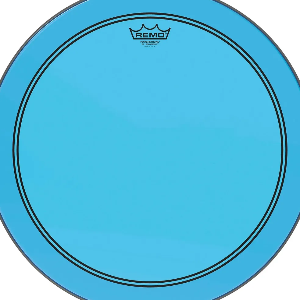 Remo Powerstroke P3 Colortone Blue Bass Drum Head 18 in.