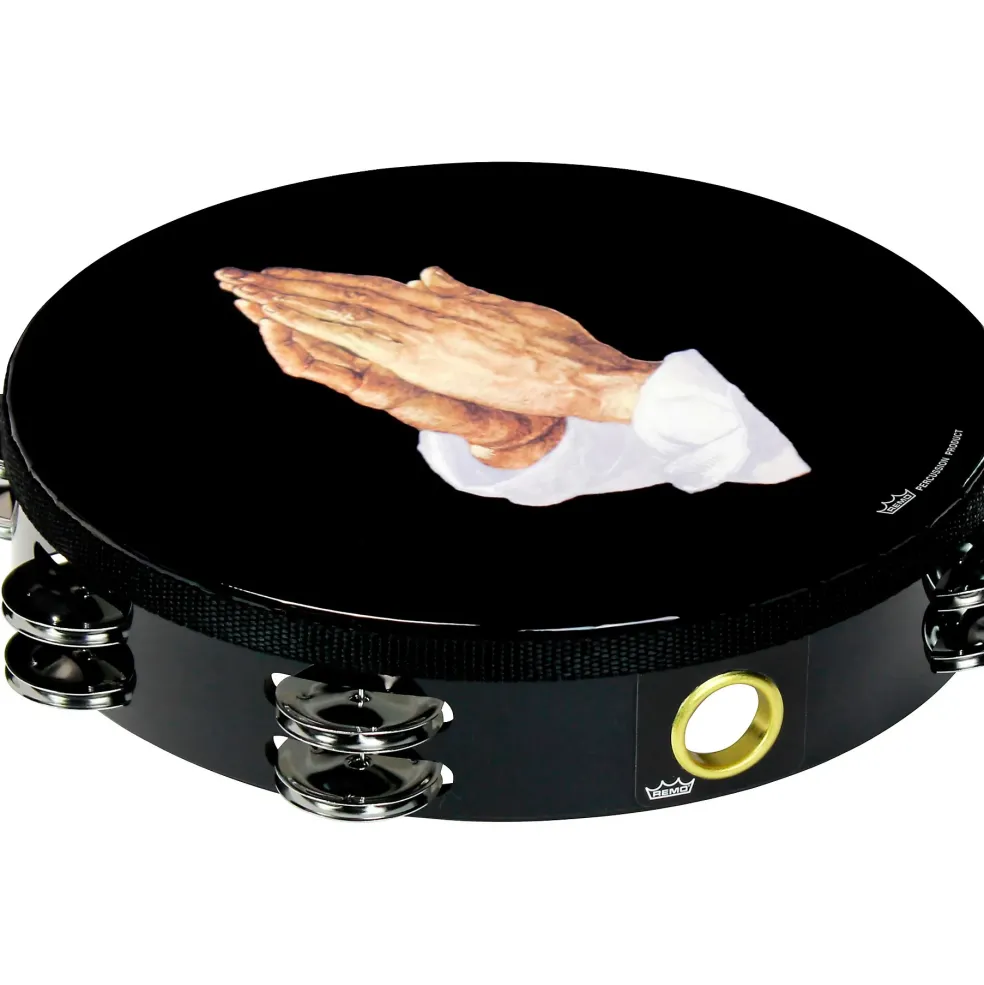 Remo Praying Hands Tambourine 10 in., 16 Jingles