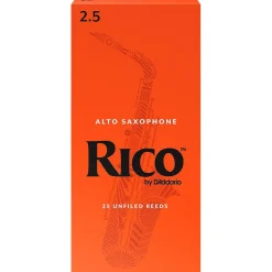 Rico Alto Saxophone Reeds, Box of 25 Strength 2.5