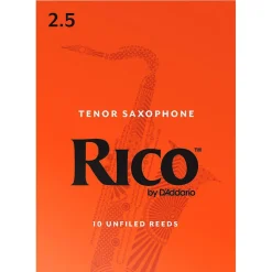 Rico Tenor Saxophone Reeds, Box of 10 Strength 2.5