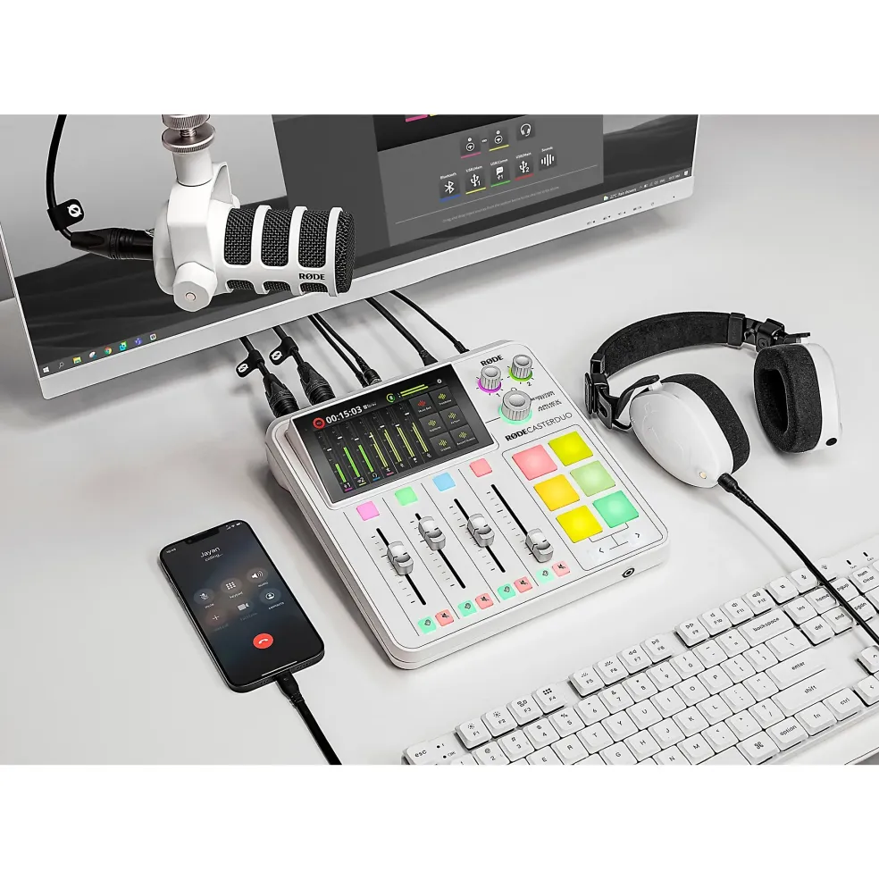 RODE RodeCaster Duo Streaming Mixer - White