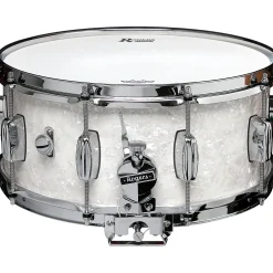 Rogers Dyna-Sonic Snare Drum with Bread & Butter Lugs 14 x 6.5 in. White Marine Pearl