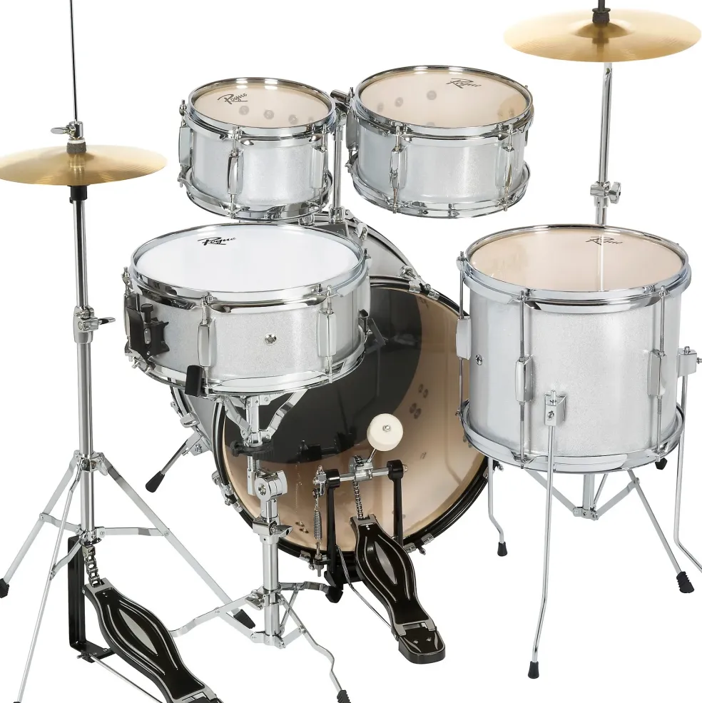 Rogue Junior Kicker 5-Piece Drum Set Metallic Silver
