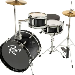 Rogue Lil' Kicker 3-Piece Junior Drum Set Black