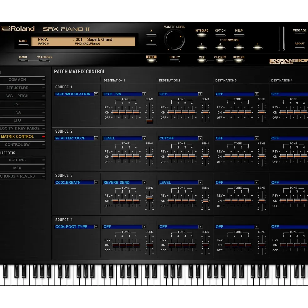 Roland Cloud Cloud SRX PIANO II Software Synthesizer (Download)