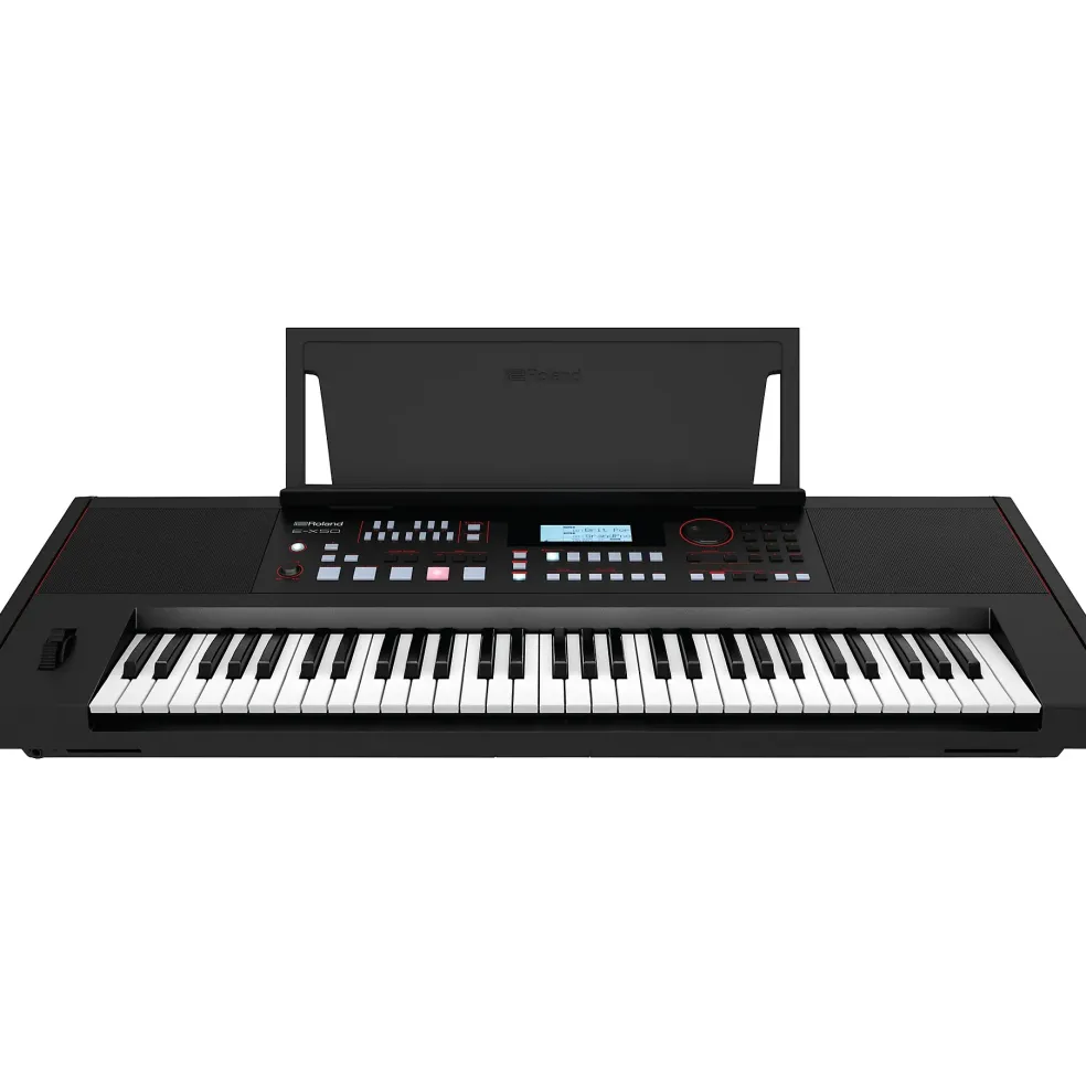 Roland E-X50 Arranger Keyboard Essentials Bundle Black