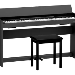 Roland F107 Digital Console Piano With Bench Black