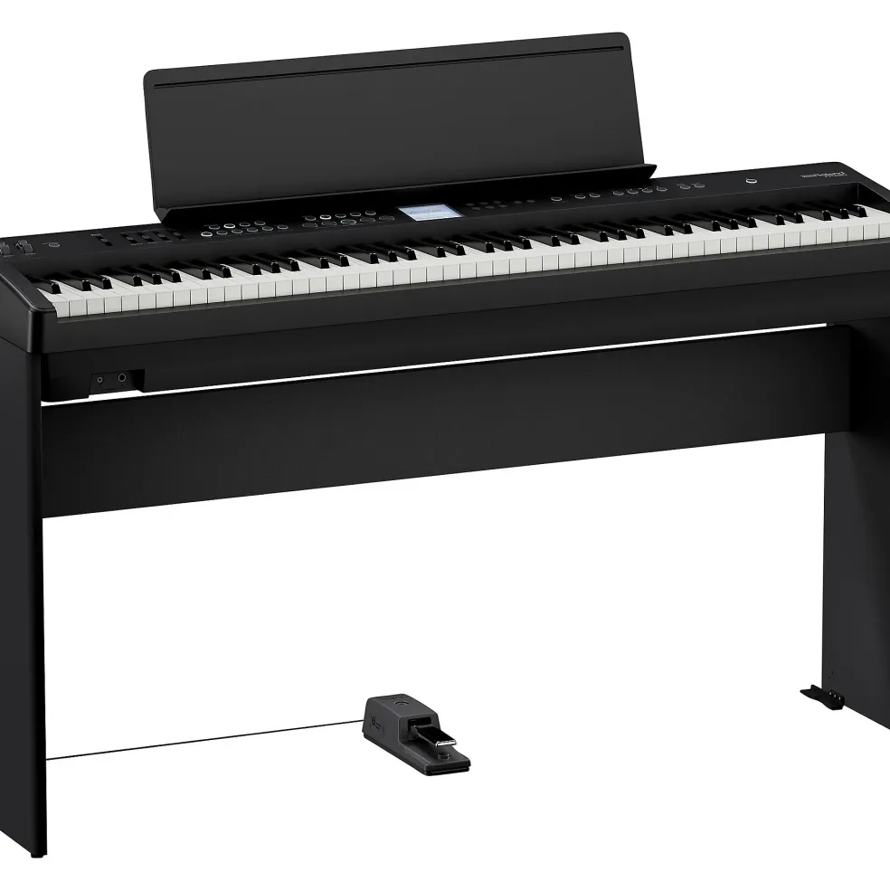 Roland FP-E50 Digital Piano With Matching Stand and Sustain Pedal Black