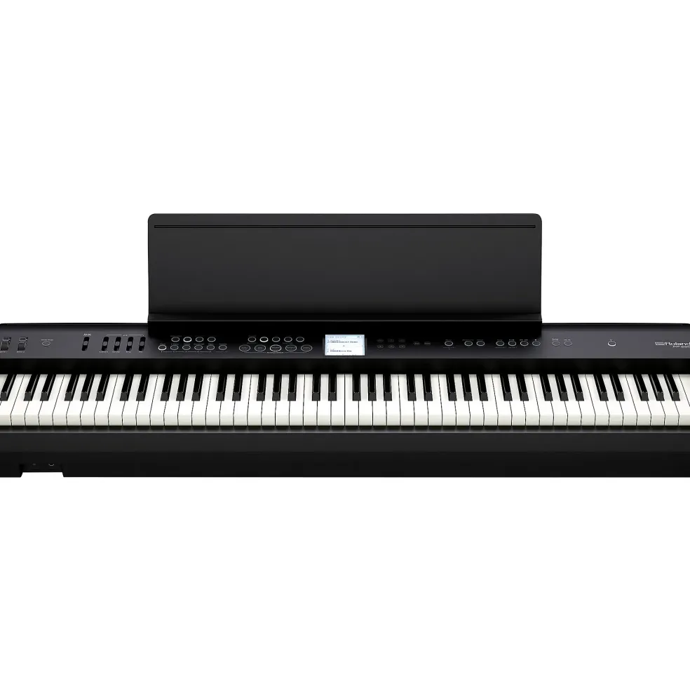 Roland FP-E50 Digital Piano With Double-Brace X-Stand and Sustain Pedal Black