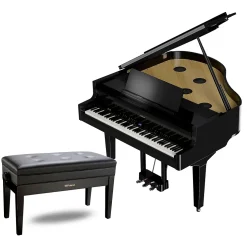 Roland GP-9 Digital Grand Piano With Bench Polished Ebony