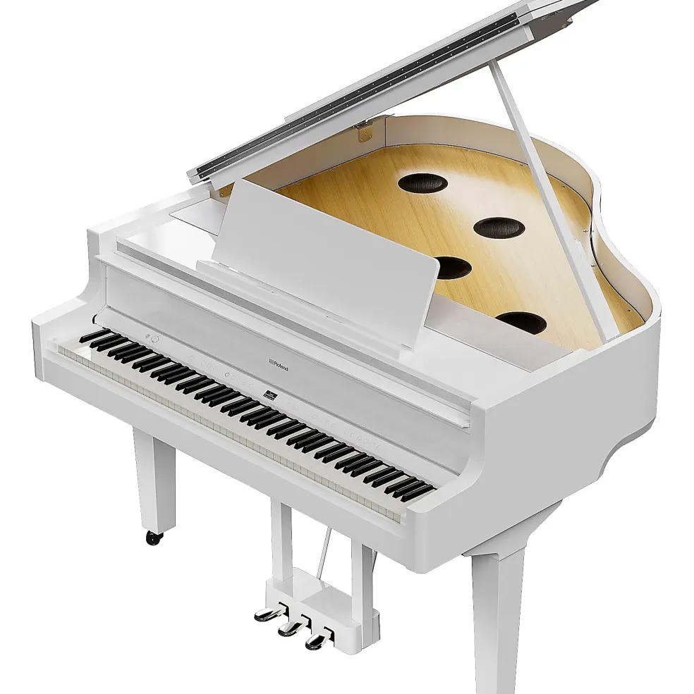 Roland GP-9 Digital Grand Piano With Bench Polished White