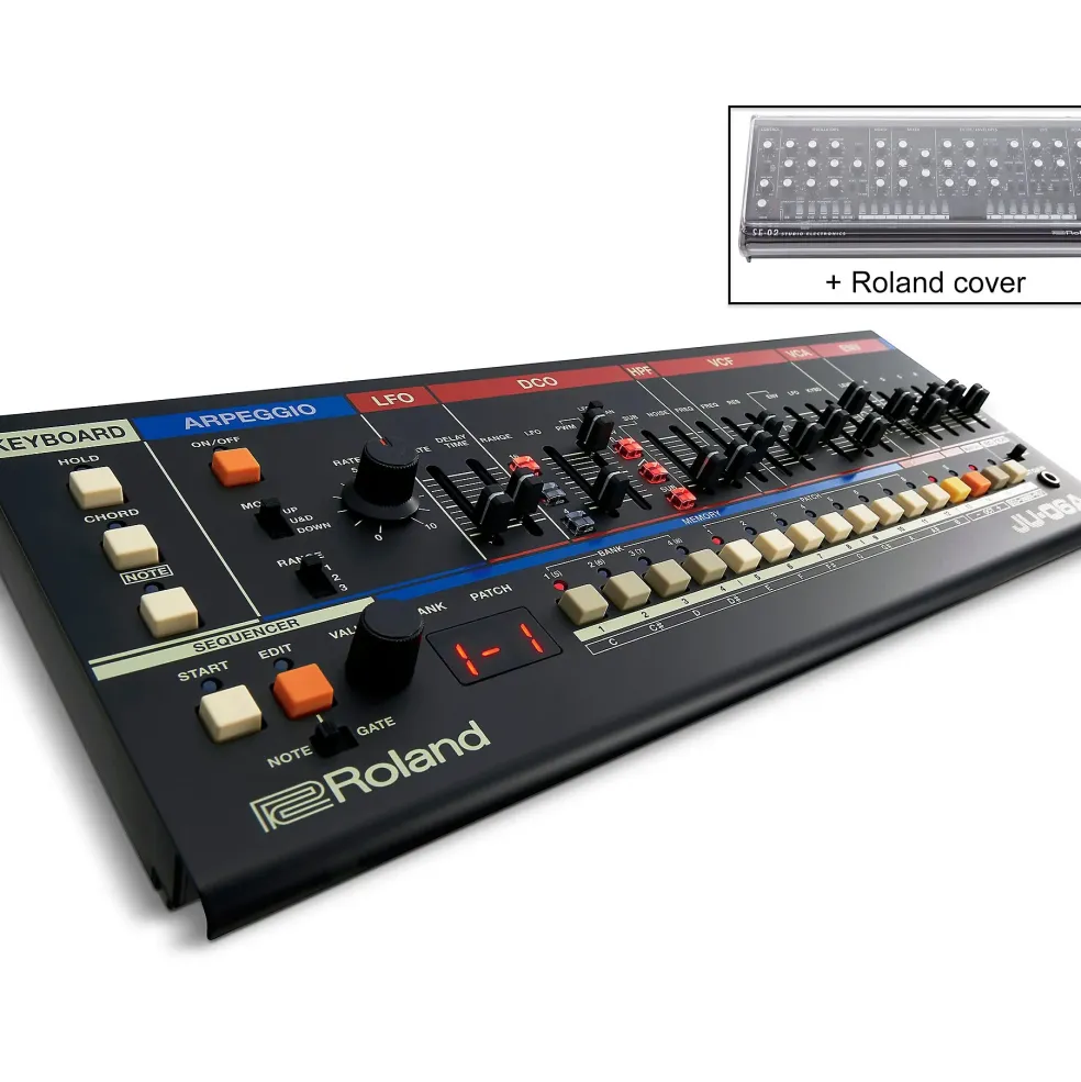 Roland JU-06A Boutique Synthesizer with Decksaver Cover