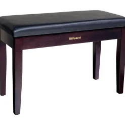 Roland RPB-D100-US Piano Bench, Duet Size, Vinyl Seat, Music Compartment Rosewood