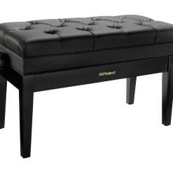 Roland RPB-D400-US Piano Bench, Duet Size, Vinyl Seat Polished Ebony