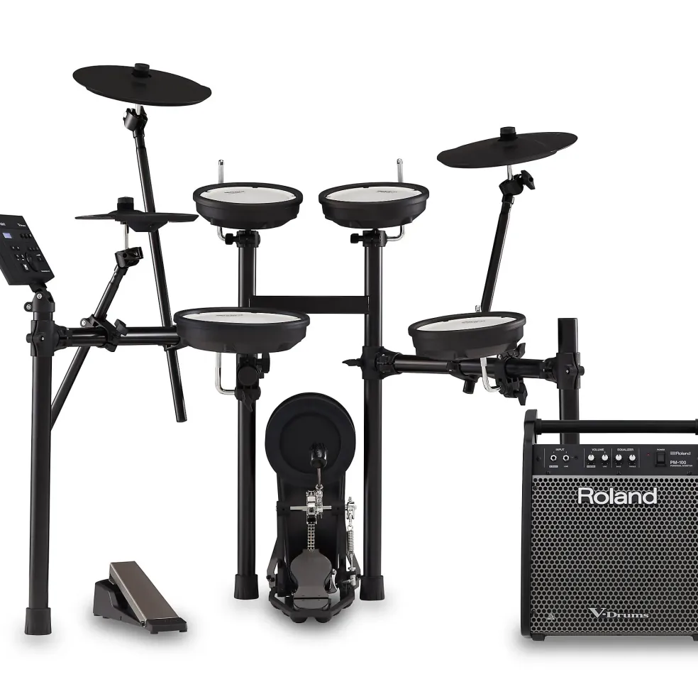 Roland TD-07KV V-Drums Electronic Drum Set With PM-100 V-Drum Speaker System
