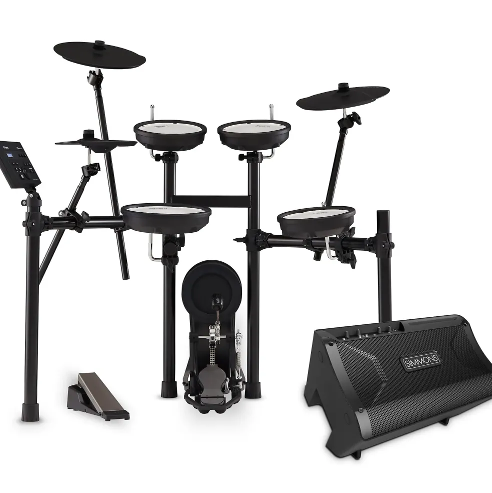 Roland TD-07KV V-Drums Electronic Drum Set With Simmons DA2108 Drum Set Monitor