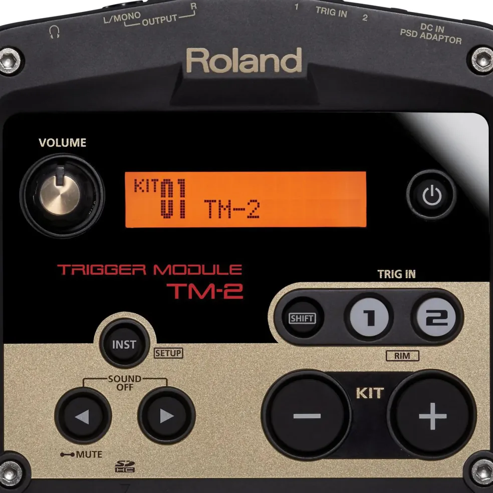 Roland TM-2 Drum Trigger module with 2 BT-1 Bar Trigger pads
