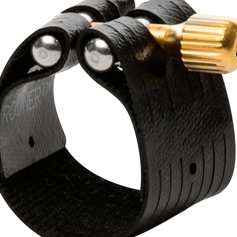 Rovner Dark Alto Saxophone Ligature and Cap 1RL - Fits Most Rubber Alto Sax Mouthpieces