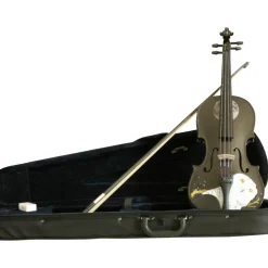 Rozanna's Violins Mystic Owl Black Glitter Series Violin Outfit 1/4