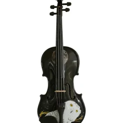 Rozanna's Violins Mystic Owl Black Glitter Series Violin Outfit 1/4