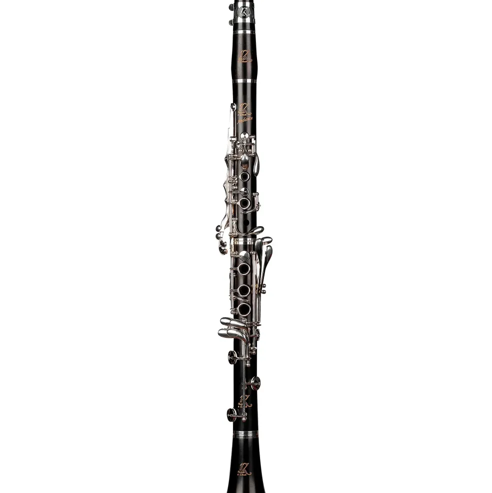 RZ Clarinets Andante Grenadilla Bb Clarinet Silver Keys Adjustable Thumb Rest
