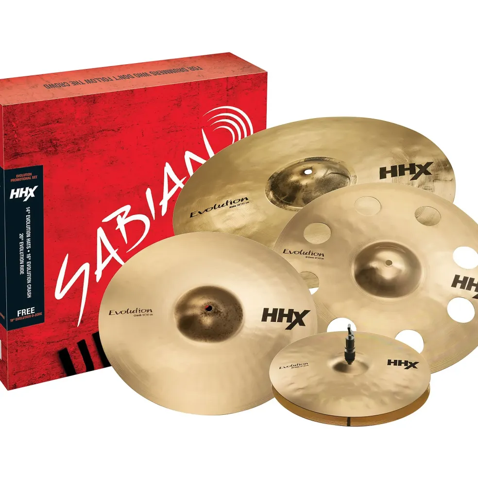 SABIAN HHX Evolution Pack With Free HHX Evolution Ozone Crash