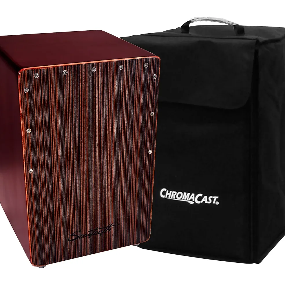 Sawtooth Ebony Cajon, Compact Size With Cajon Carry Bag