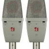 sE Electronics SE T1-PAIR Factory Matched Pair of T1 Large Diaphragm Condenser Microphones w/Mount and Case Titanium
