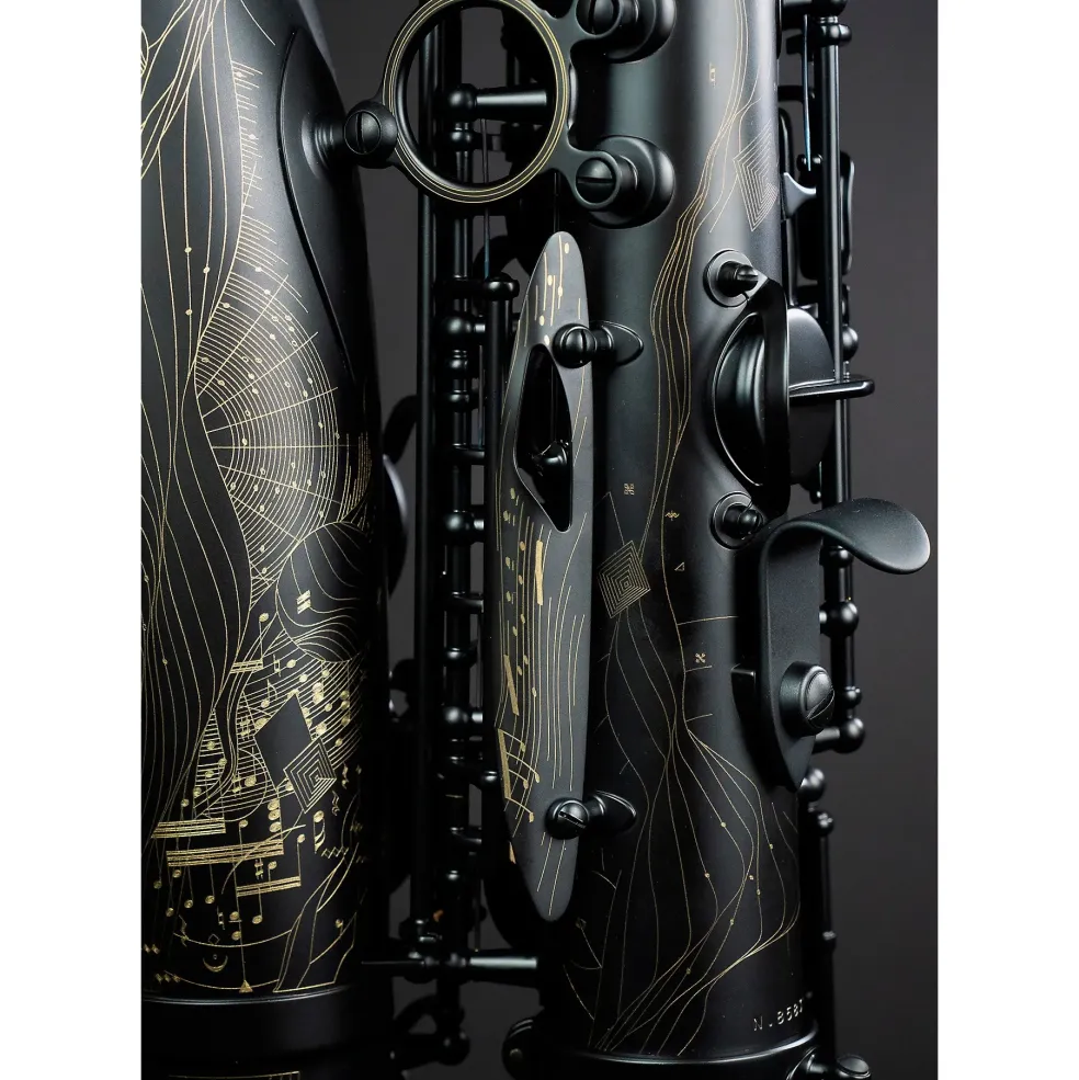 Selmer Paris Supreme Limited Edition Eb Alto Saxophone Matte Black Black Matte Keys