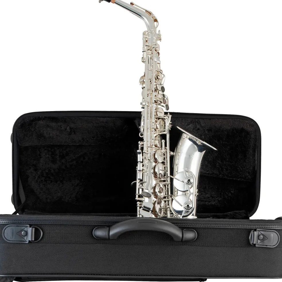 Selmer Selmer Alto Saxophone, Lacquer Finish, Lightweight Case, Selmer R402 Mouthpiece Silver Plated Silver Keys