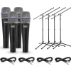 Shure BETA 57A Dynamic Mic With Cable and Stand 4-Pack