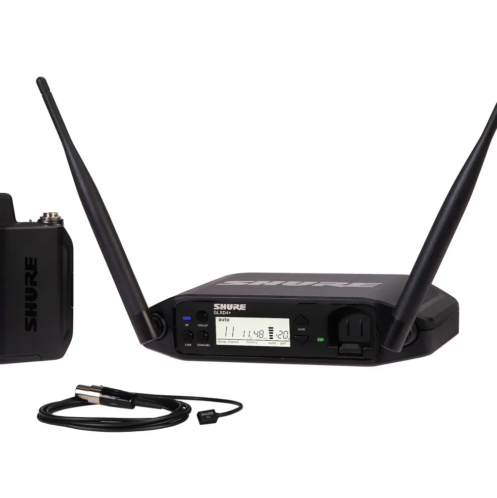 Shure GLXD14+ Lavalier System With WL93, 2.4 & 5.8GHz