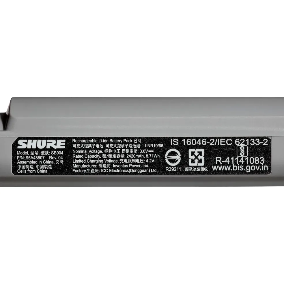 Shure GLX-D14R+ Rackmount Instrument System With BETA 98H/C