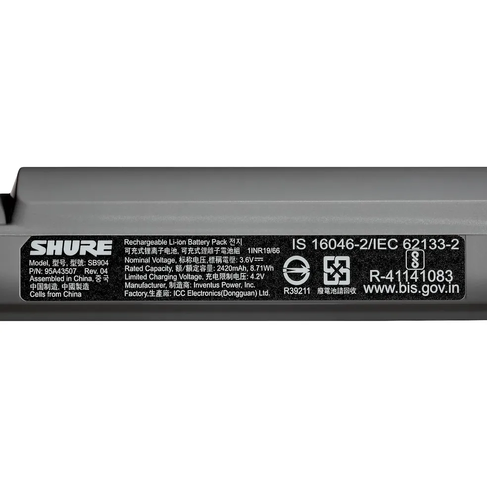 Shure GLX-D14R+ Rackmount Instrument System