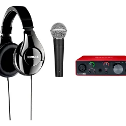 Shure Musician's Up To Eleven Bundle With Focusrite Scarlett Solo, Shure SM58 & Shure SRH240
