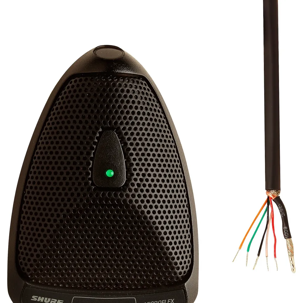 Shure MX392BE Condenser Boundary Microphone, Built-in Preamp, Attached 12' Unterminated Bottom-exit Cable (Omnidirectional)