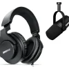 Shure Recording Bundle with MV7X XLR Podcast Microphone & SRH440A Studio Headphones