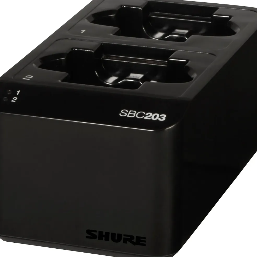 Shure SBC203-US Dual Docking Station for SLX-D Transmitters and SB903 Battery